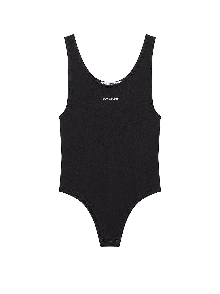 Calvin Klein Bodysuits Micro Branding Rib Shirt – Zwart – Dames