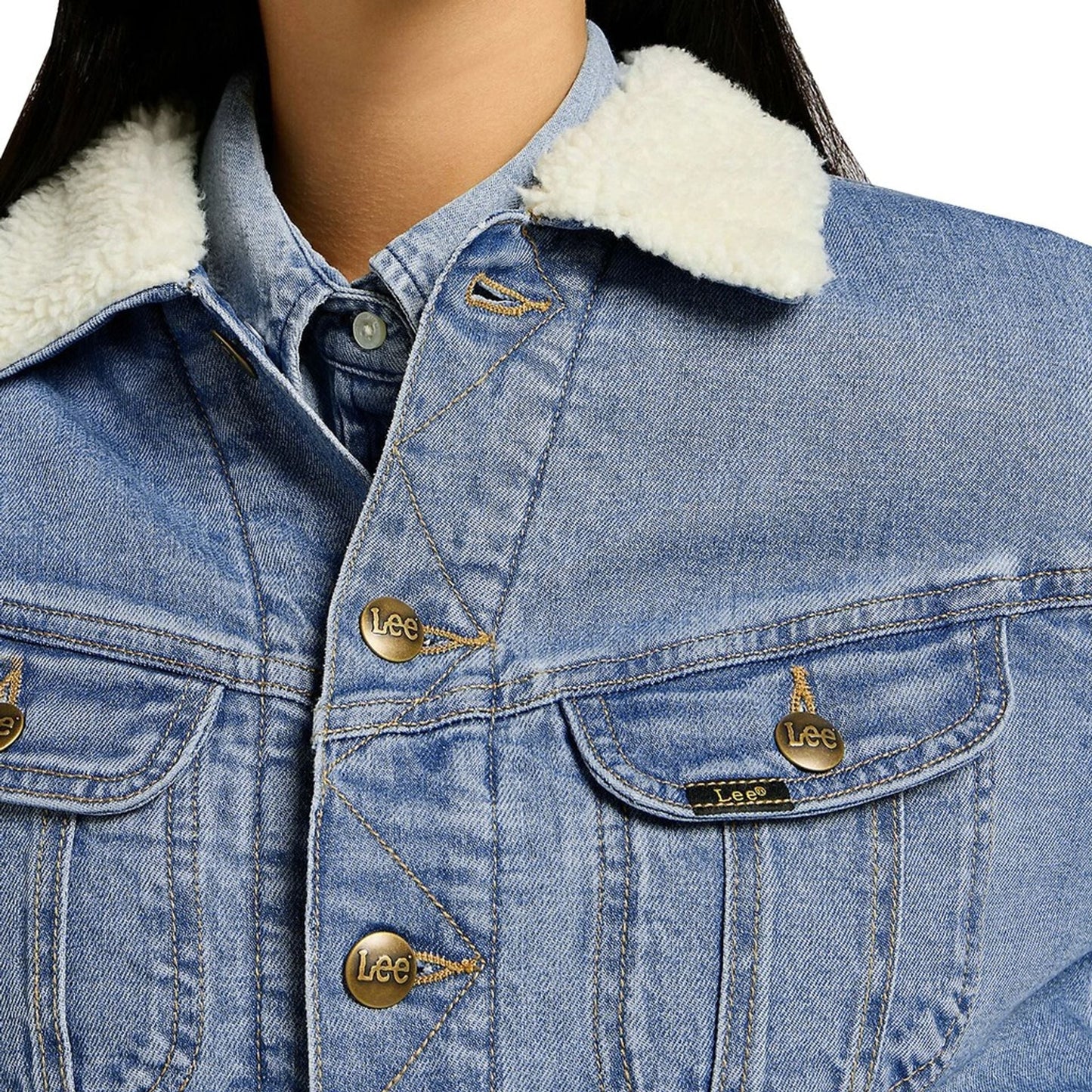 LEE Sherpa Jas – Blauw – Dames