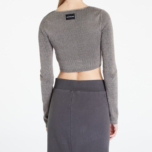 Calvin Klein Jeans Crop Sweater – Gray – Women