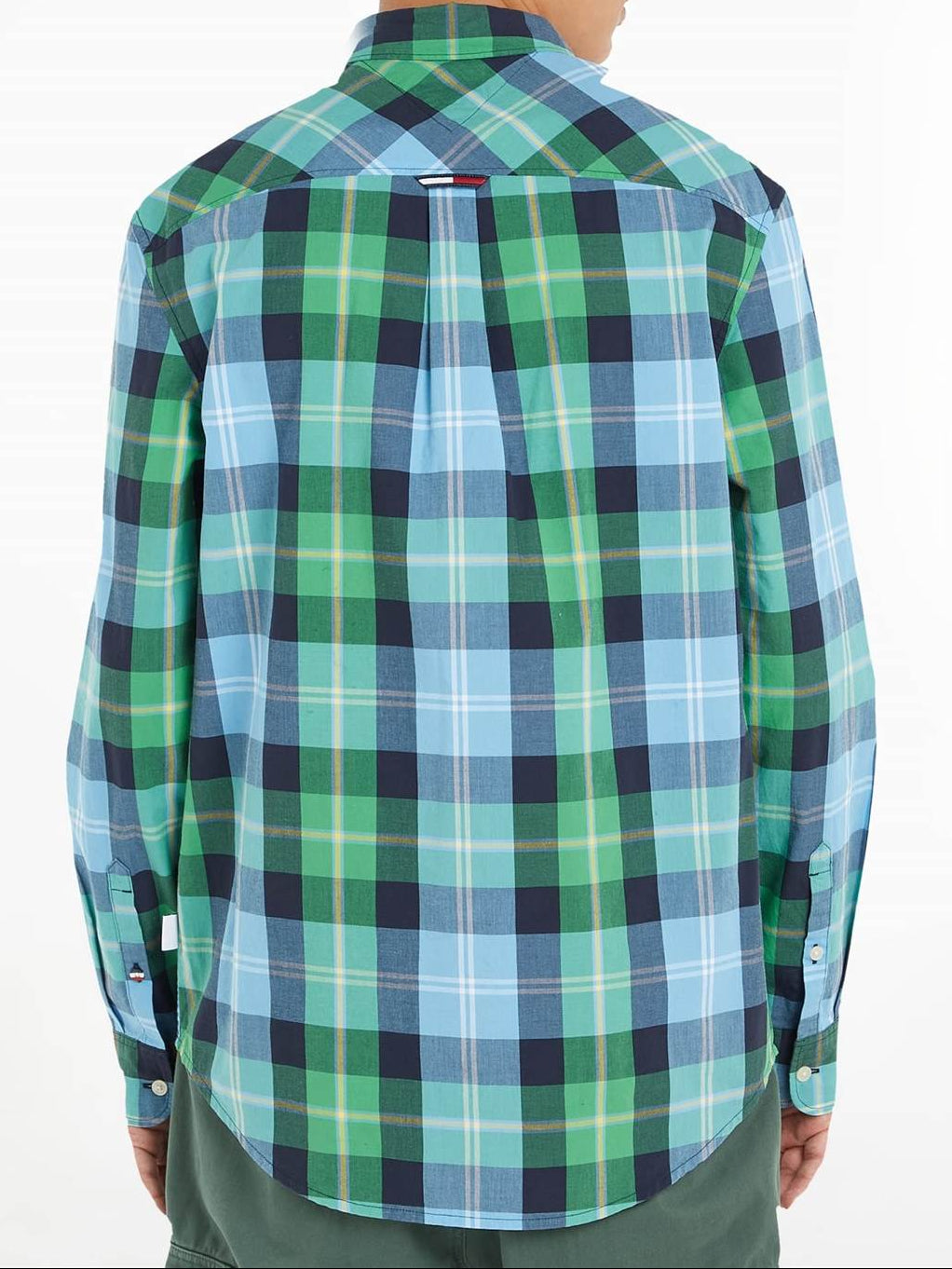 Tommy Hilfiger Casual Geruite Blouse – Groen/Blauw – Heren