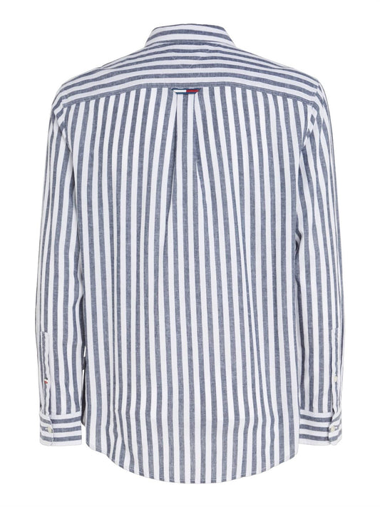 Tommy Hilfiger Gestreepd Overhemd – Blauw/Wit – Heren
