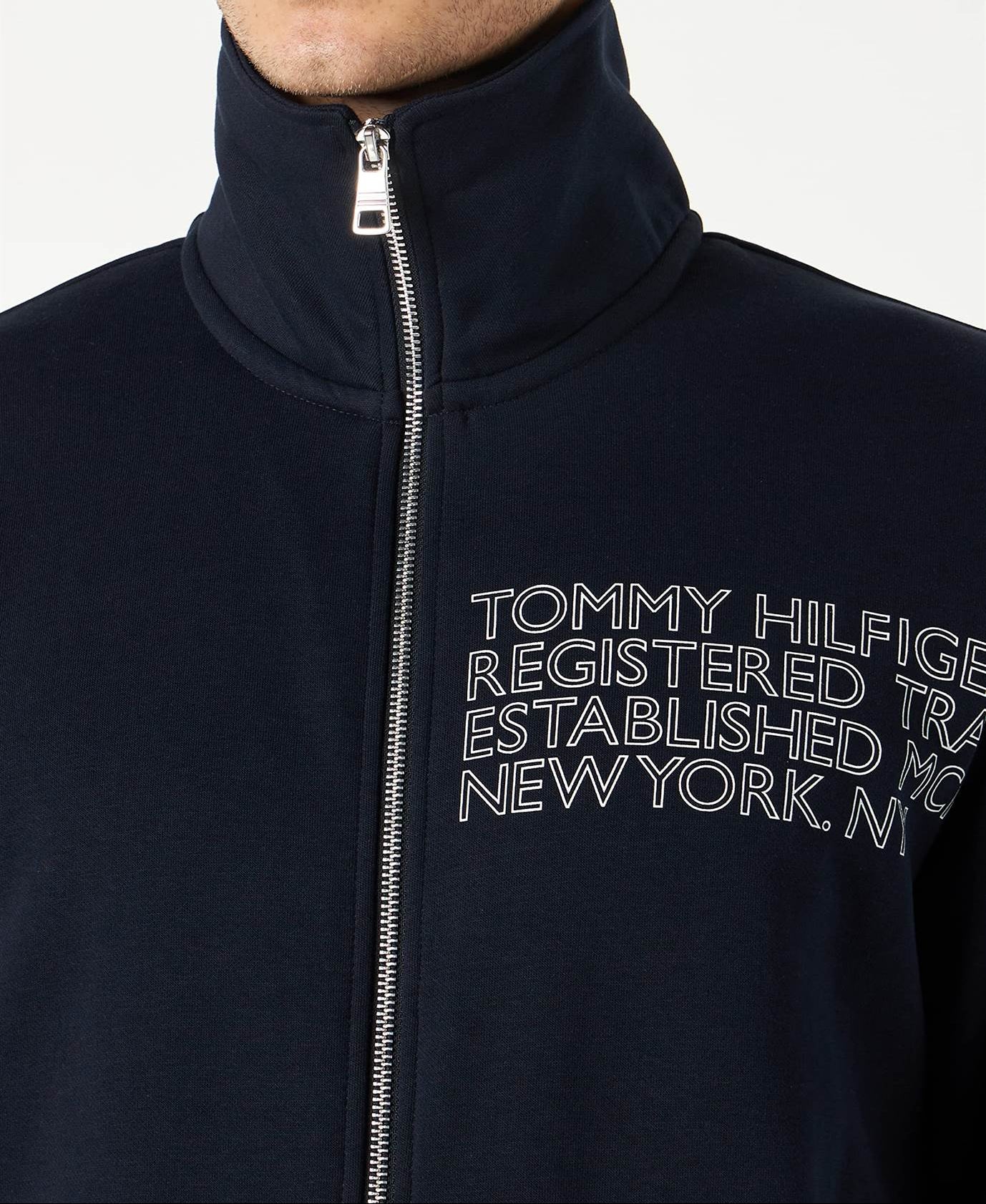 Tommy Hilfiger Zip Sweatshirt – Navy – Heren