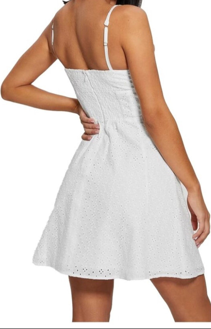 Guess Jurk met oogjes – Wit – Dames