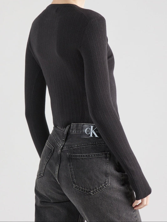 Calvin Klein Slim Fit Trui – Zwart – Dames
