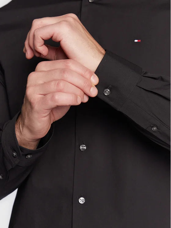 Tommy Hilfiger Overhemd met knoopsluiting – Zwart – Heren