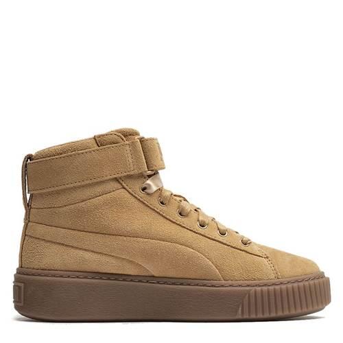 Puma Suede High Sneakers – Bruin/Beige – Dames