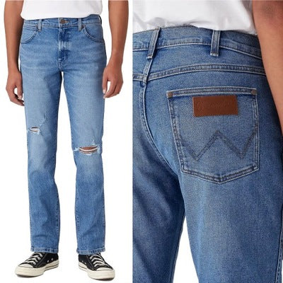 Wrangler Larston Slim Jeans – Blauw – Heren