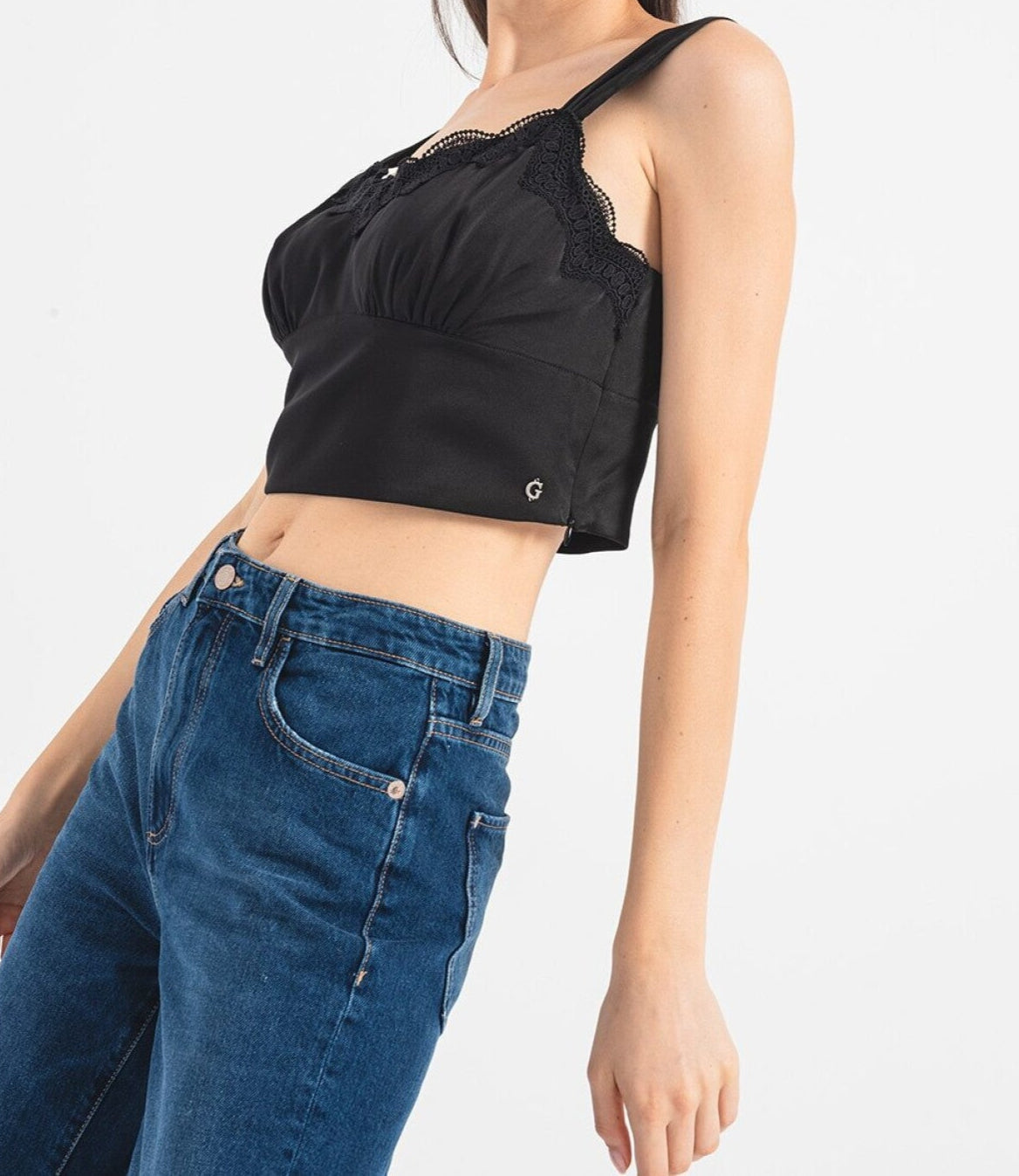 Guess Mouwloze Top – Zwart – Dames