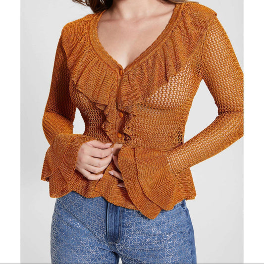Guess Cardigans Savannah Lurex – Bruin – Dames