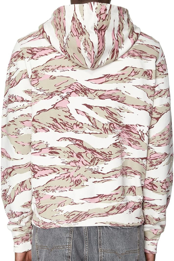 Diesel Camouflage Zip Hoodie – Beige/Wit/Roze – Heren
