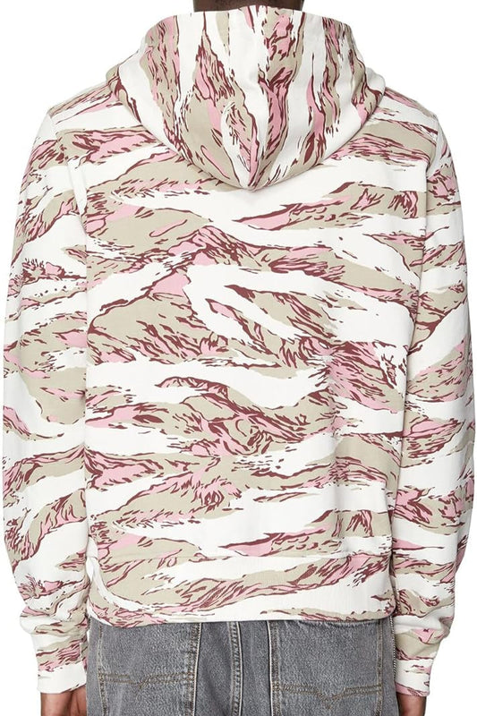 Diesel Camouflage Zip Hoodie – Beige/Wit/Roze – Heren