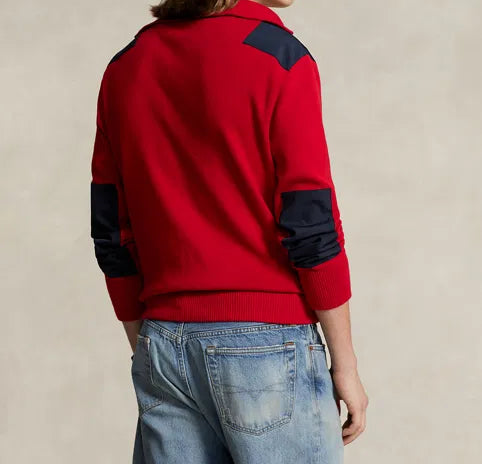 Ralph Lauren Quarter-Zip Jumper Sweater – Red – Men