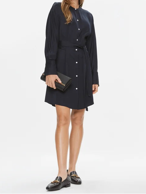 Tommy Hilfiger Jurk Regular Fit – Marineblauw – Dames