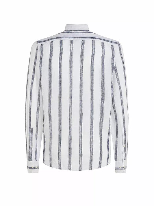 Tommy Hilfiger Gestreept Overhemd – Wit/Grijs – Heren