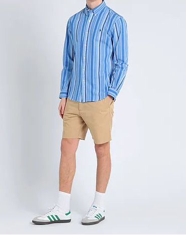 Ralph Lauren Gestreepte Blouse – Lichtblauw – Heren