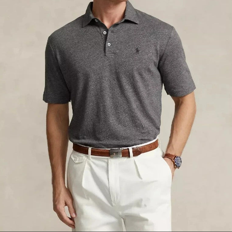 Ralph Lauren Classic Fit Poloshirt – Grijs – Heren