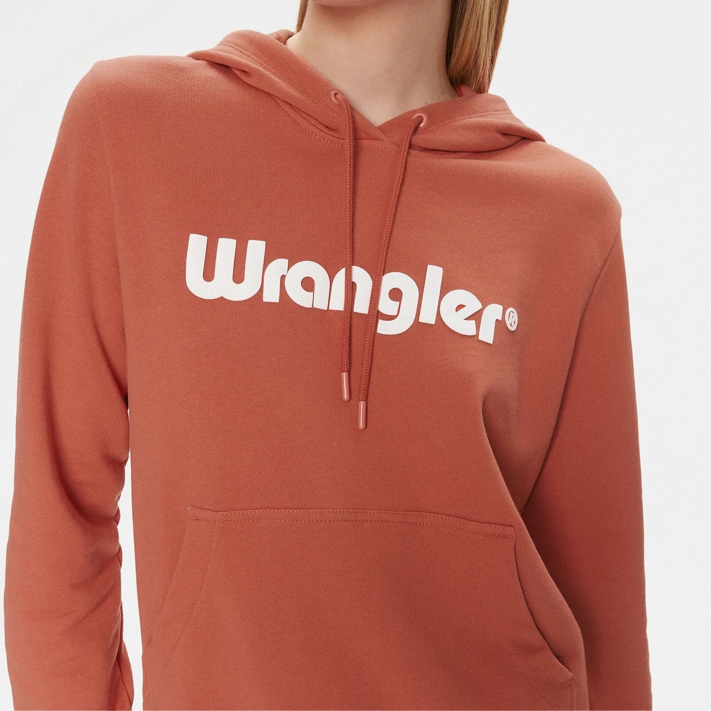 Wrangler Regular Fit Hoodie – Bruin – Dames