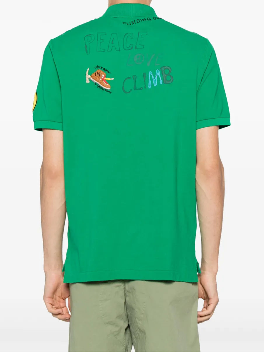 Ralph Lauren Peace Climb Love Polo Shirt – Groen – Heren