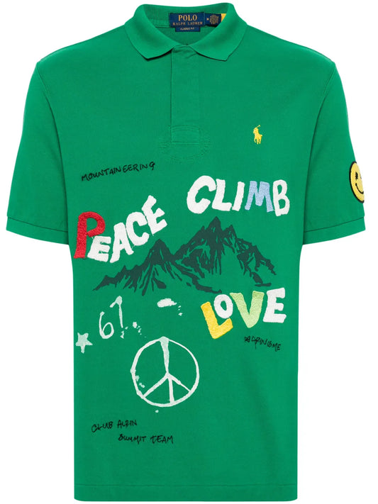Ralph Lauren Peace Climb Love Polo Shirt – Groen – Heren