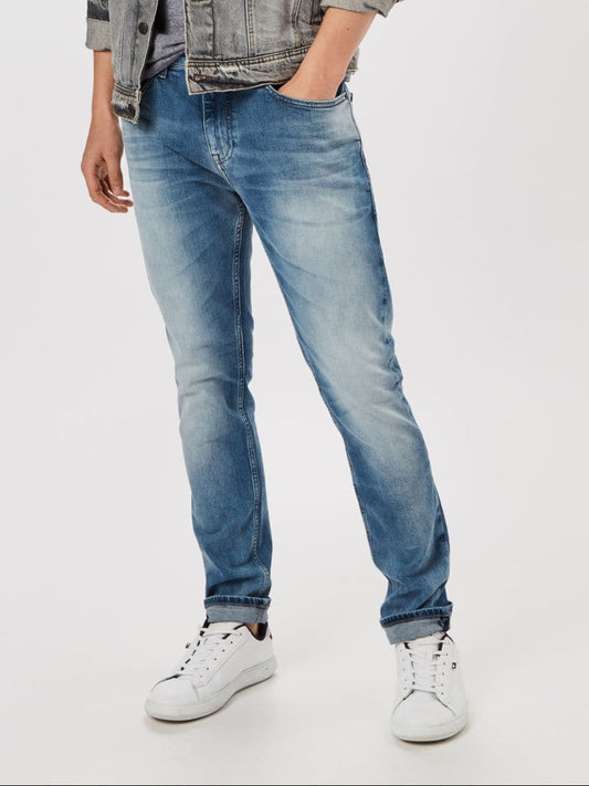Tommy Jeans Austin Slim – Wit/Blauw – Heren