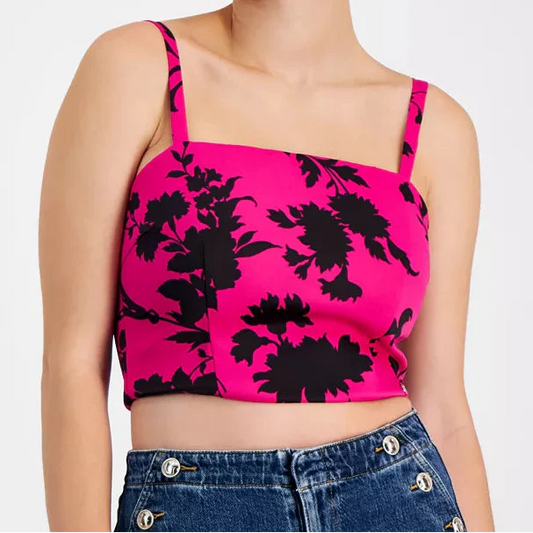 Guess Tops Eve Mouwloos Korsetblouse – Bloemenprint – Dames