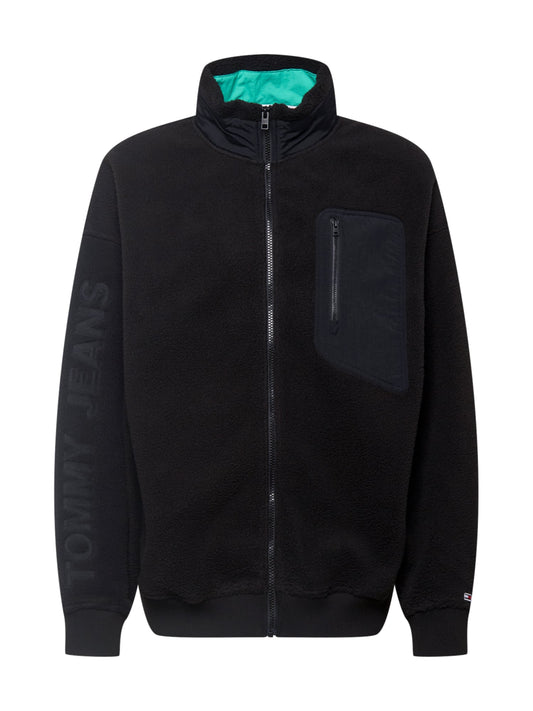Tommy Jeans Zip Through Fleece - Black - Men