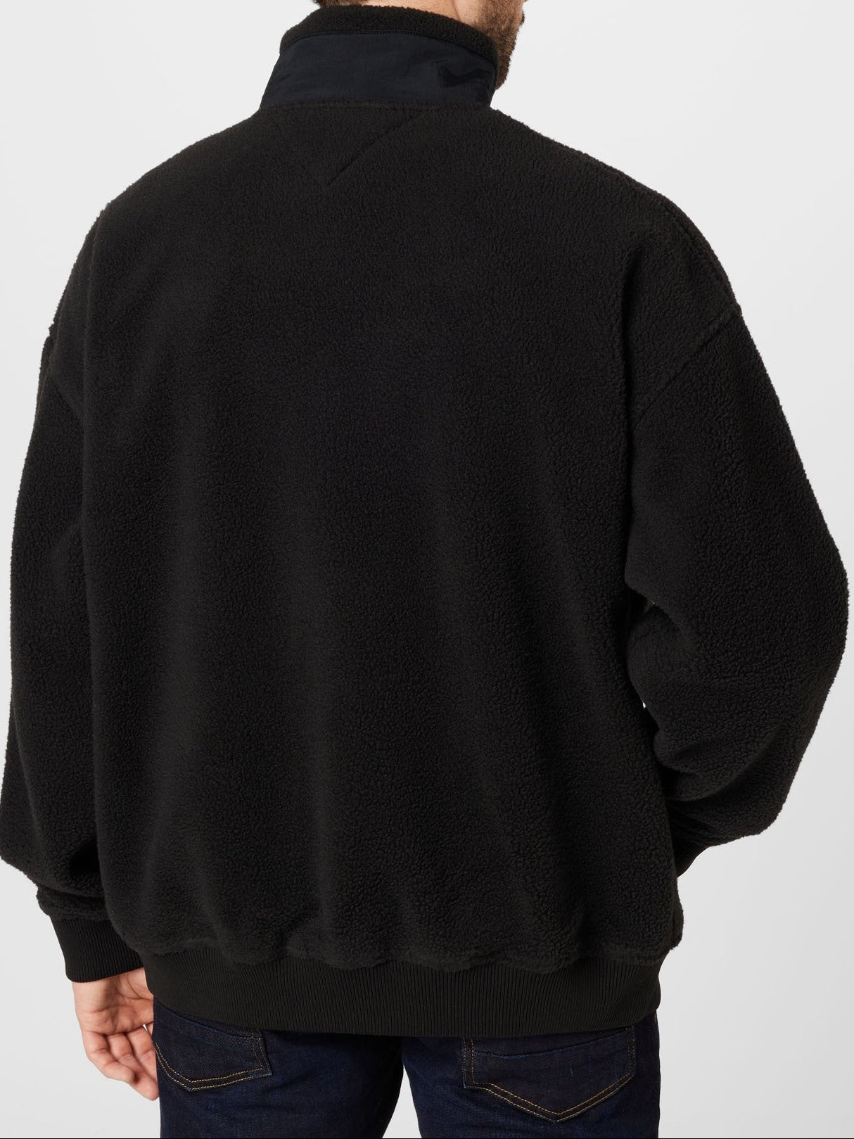 Tommy Jeans fleecevest met rits - Zwart - Heren