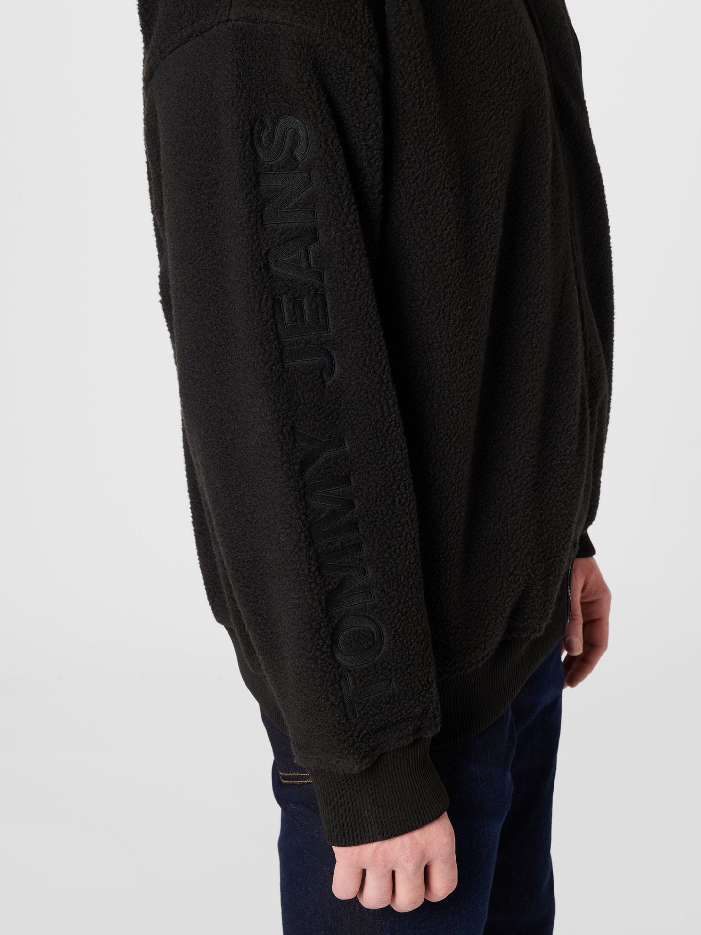 Tommy Jeans fleecevest met rits - Zwart - Heren