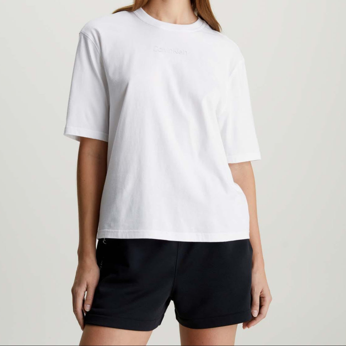 Calvin Klein Boxy Fit T-shirt – Wit – Dames