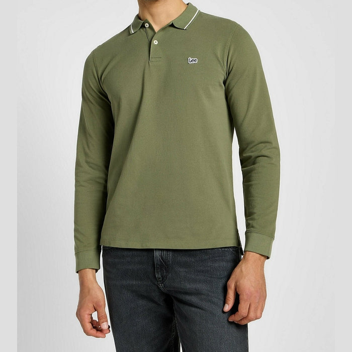 Lee Polo shirt met lange mouwen – Groen – Heren