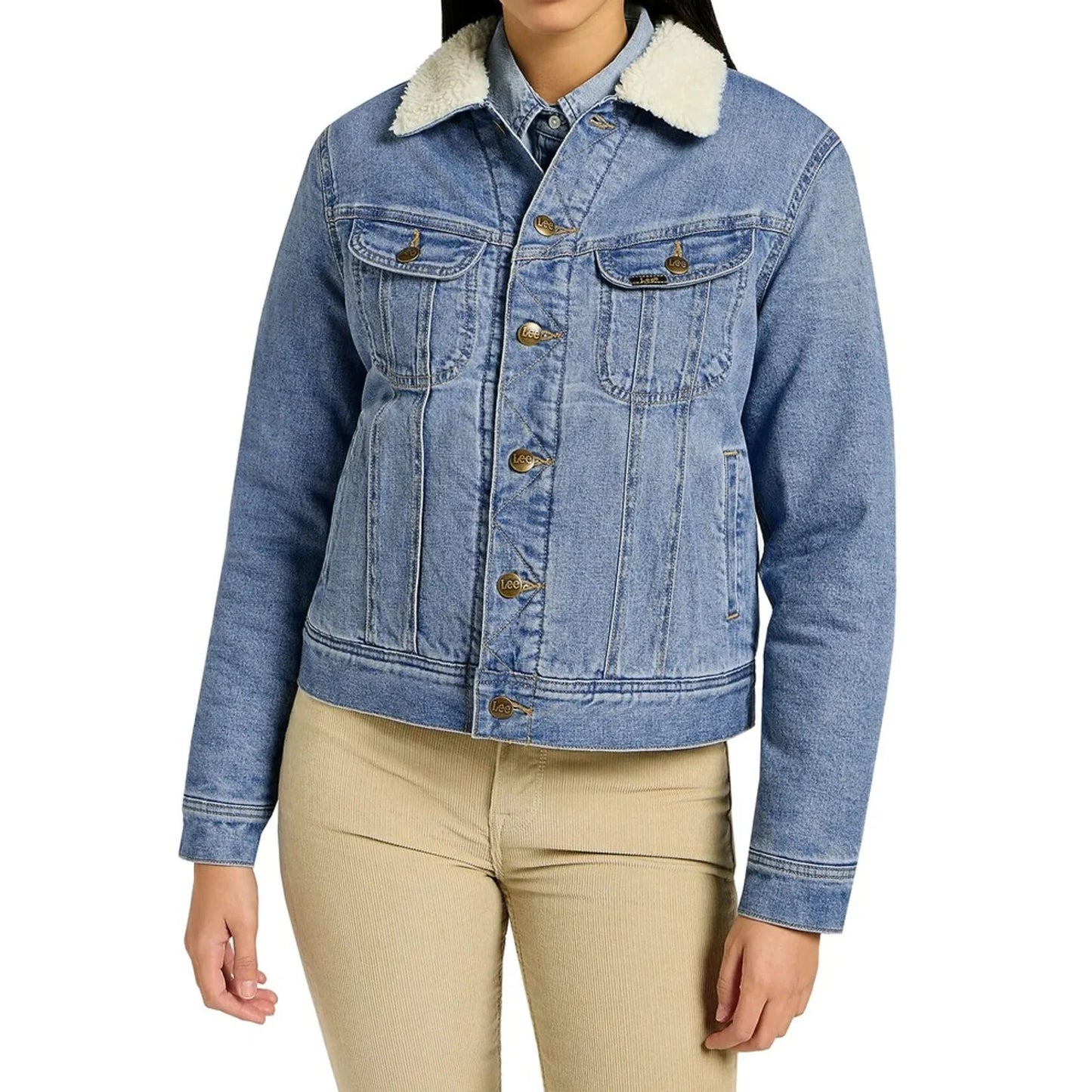 LEE Sherpa Jas – Blauw – Dames