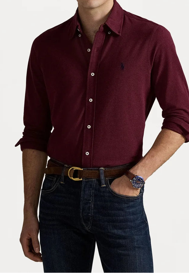 Ralph Lauren Shirt – Bourgondië – Heren