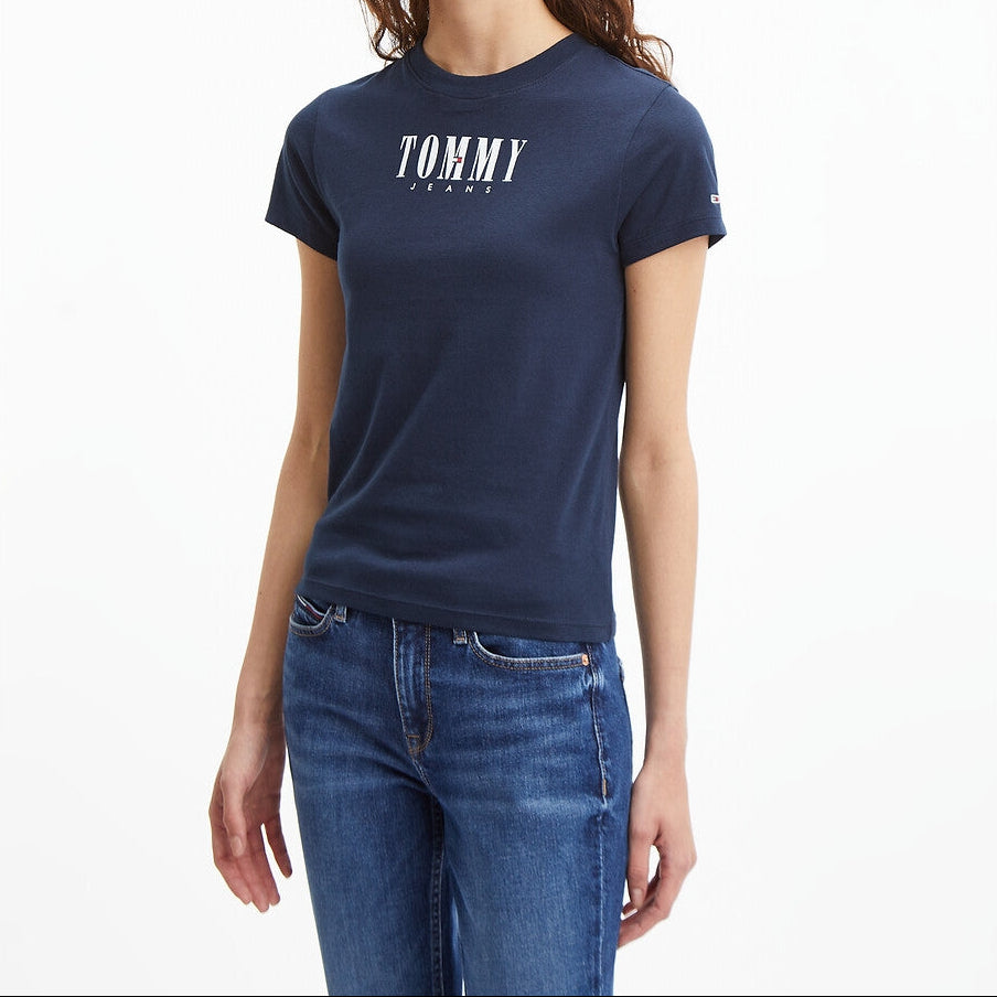 Tommy Jeans T-shirt met print – Marineblauw – Dames