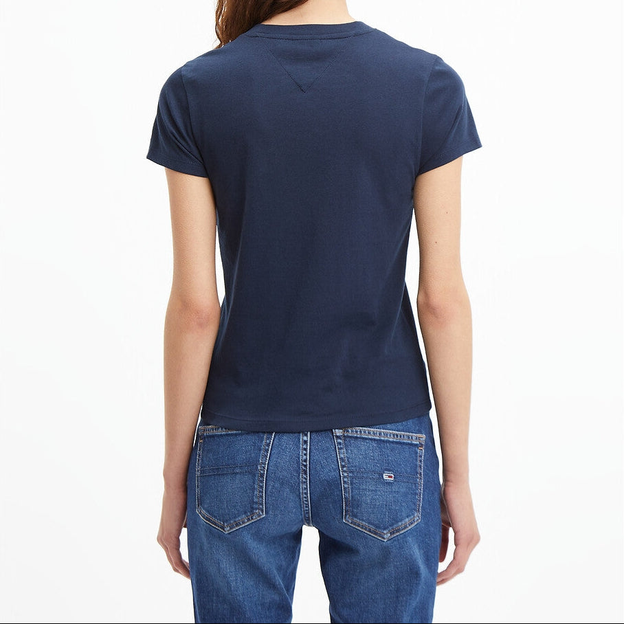 Tommy Jeans T-shirt met print – Marineblauw – Dames