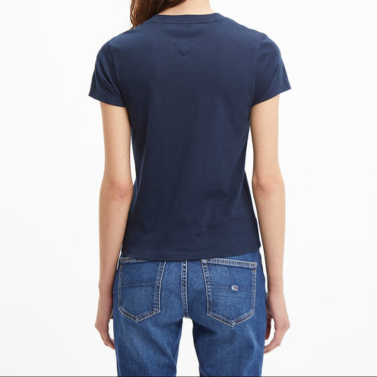 Tommy Jeans T-shirt met print – Marineblauw – Dames