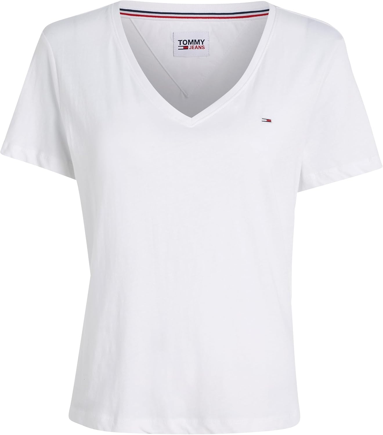 Tommy Jeans Badge T-shirt – Wit – Dames