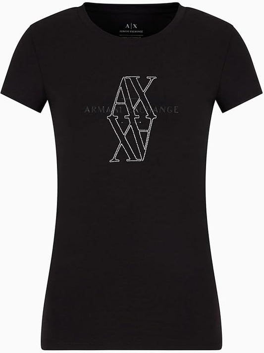 Armani Exchange Print T-Shirt – Black – Women
