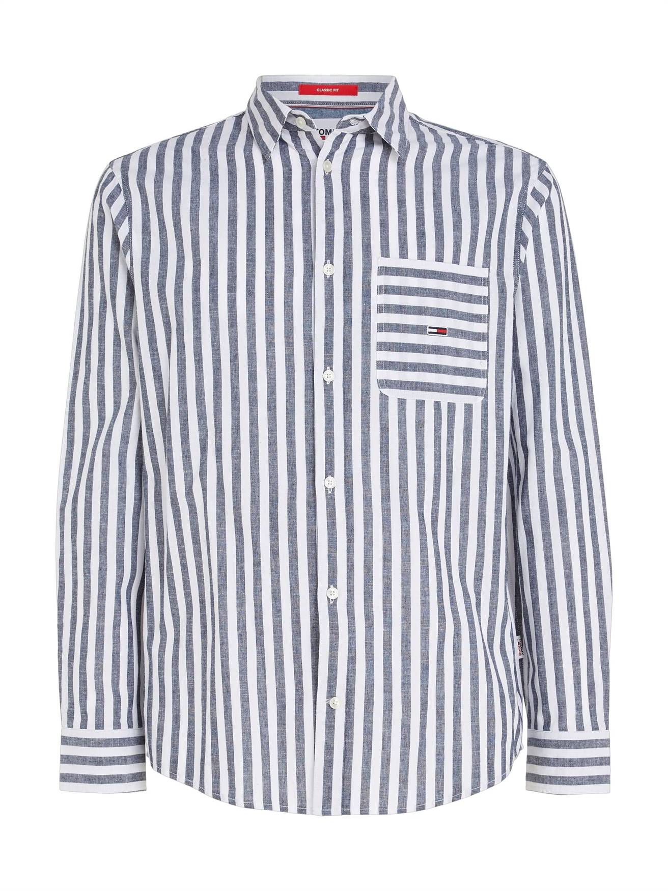 Tommy Hilfiger Gestreepd Overhemd – Blauw/Wit – Heren