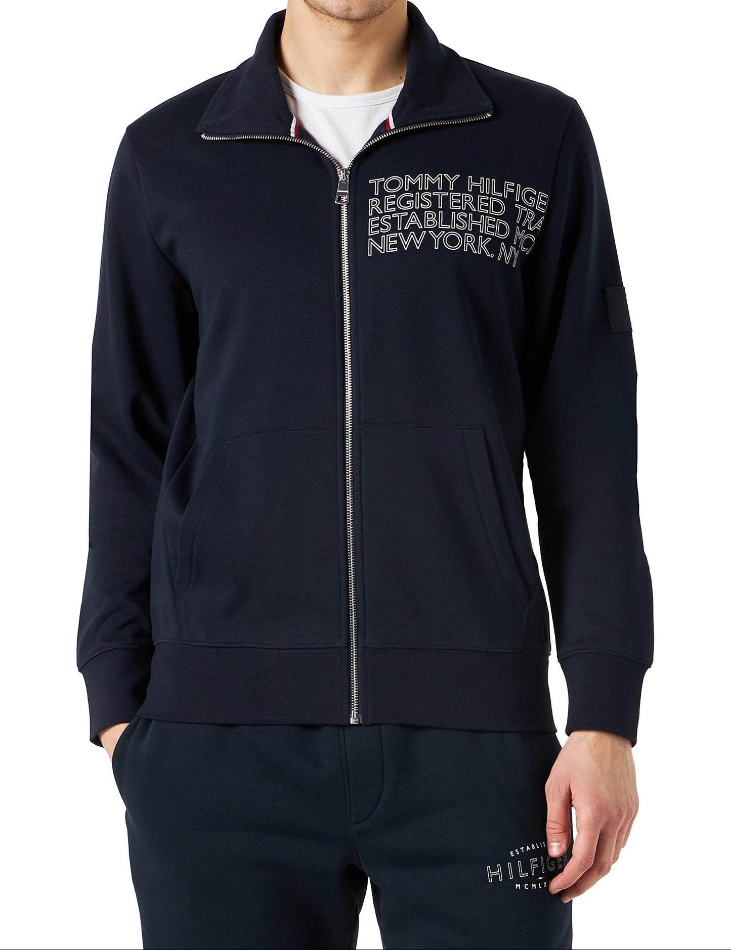 Tommy Hilfiger Zip Sweatshirt – Navy – Heren