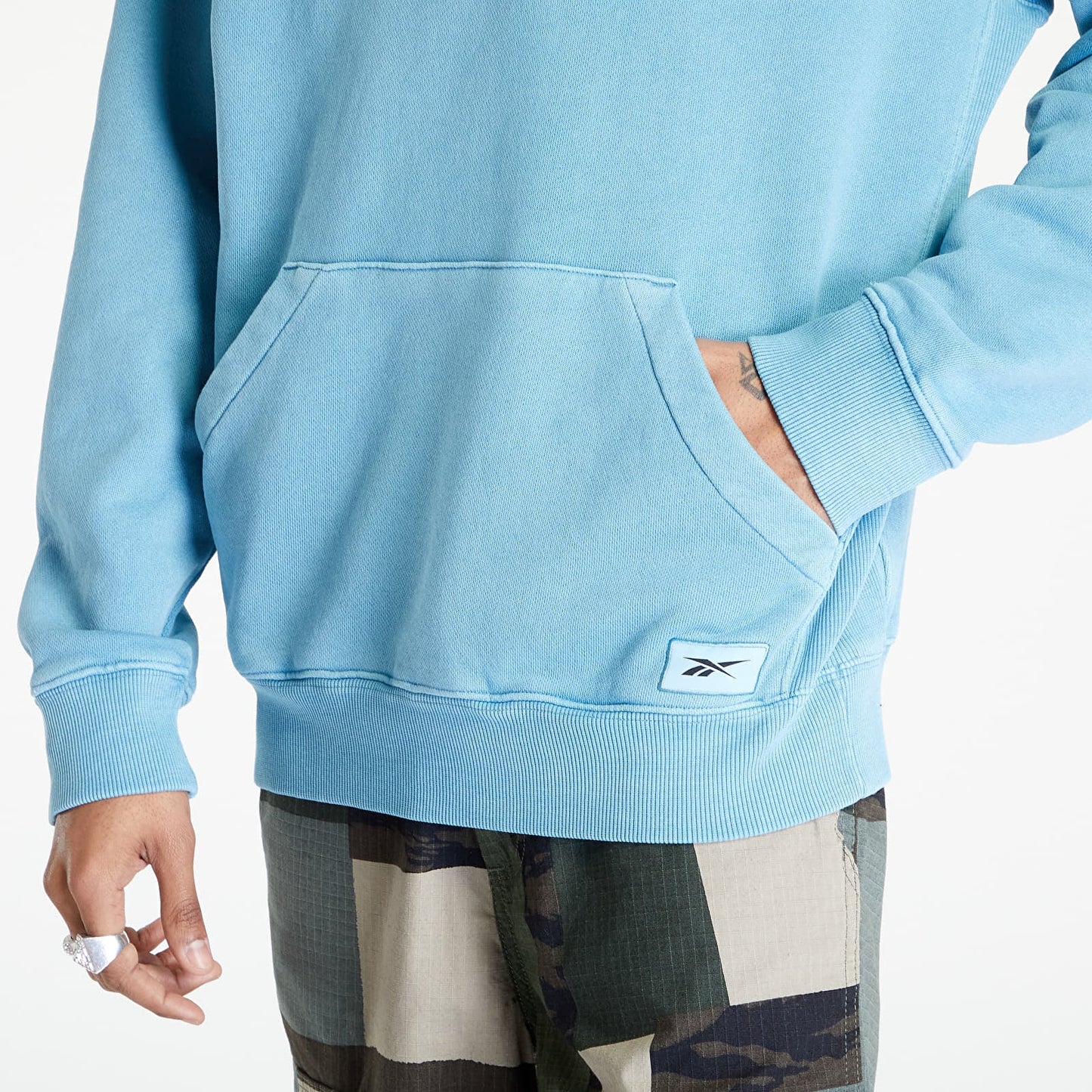 Reebok Classics Natuurlijk Geverfde Hoodie – Blauw – Heren