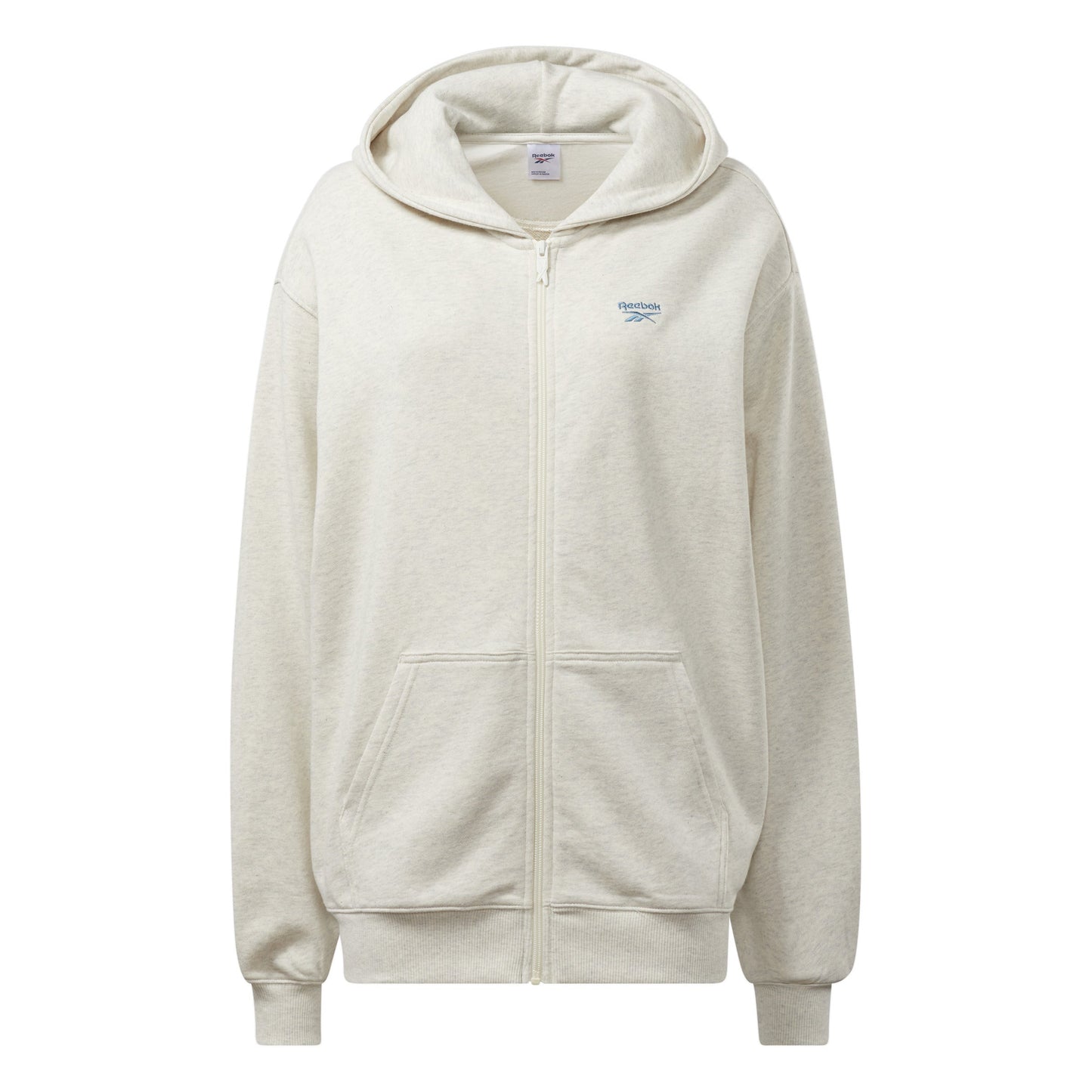 Reebok Classics oversized hoodie met lange rits – Beige – Dames