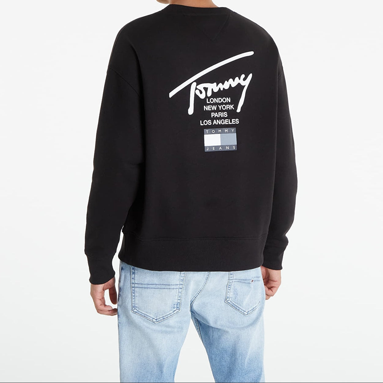 Tommy Jeans Modern Essential Signature Crew Trui – Zwart – Heren