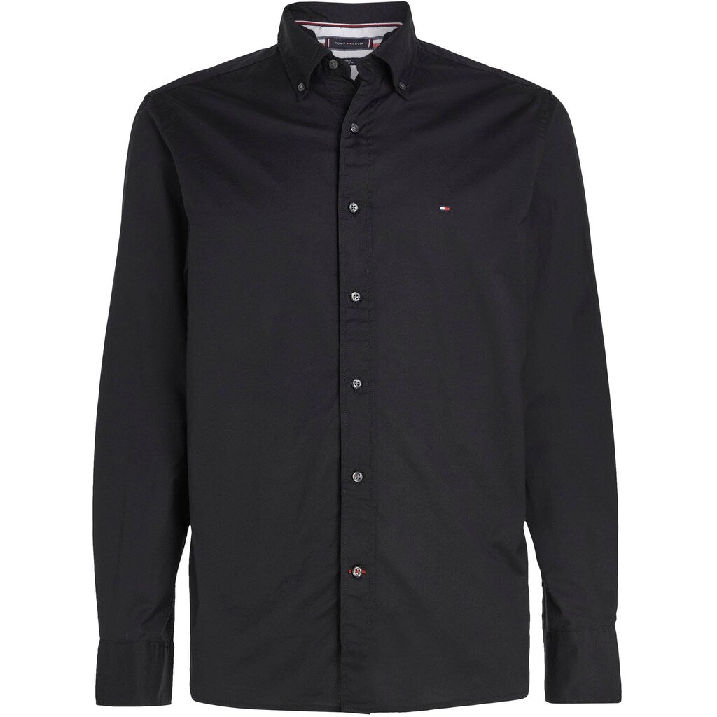 Tommy Hilfiger Core Flex Overhemd – Zwart – Heren