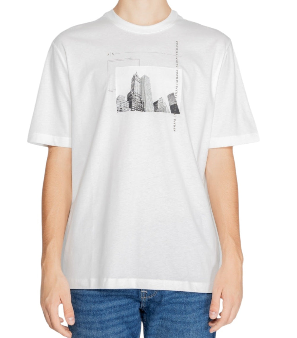Armani Exchange Bedrukt T-shirt – Wit – Heren