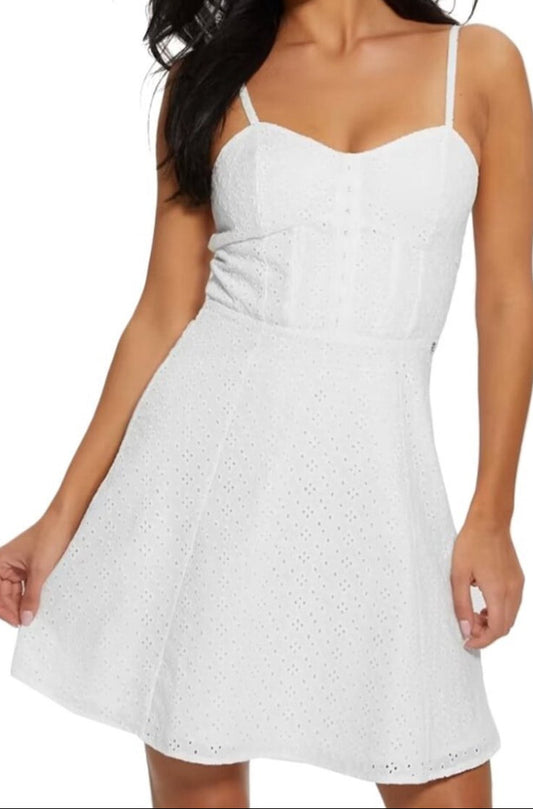 Guess Jurk met oogjes – Wit – Dames
