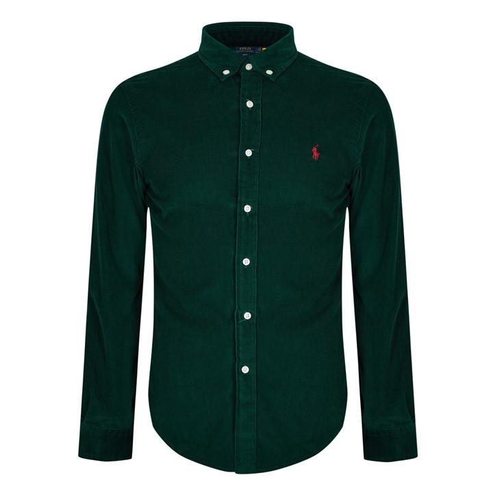 Ralph Lauren Corduroy Overhemd – Donkergroen – Heren