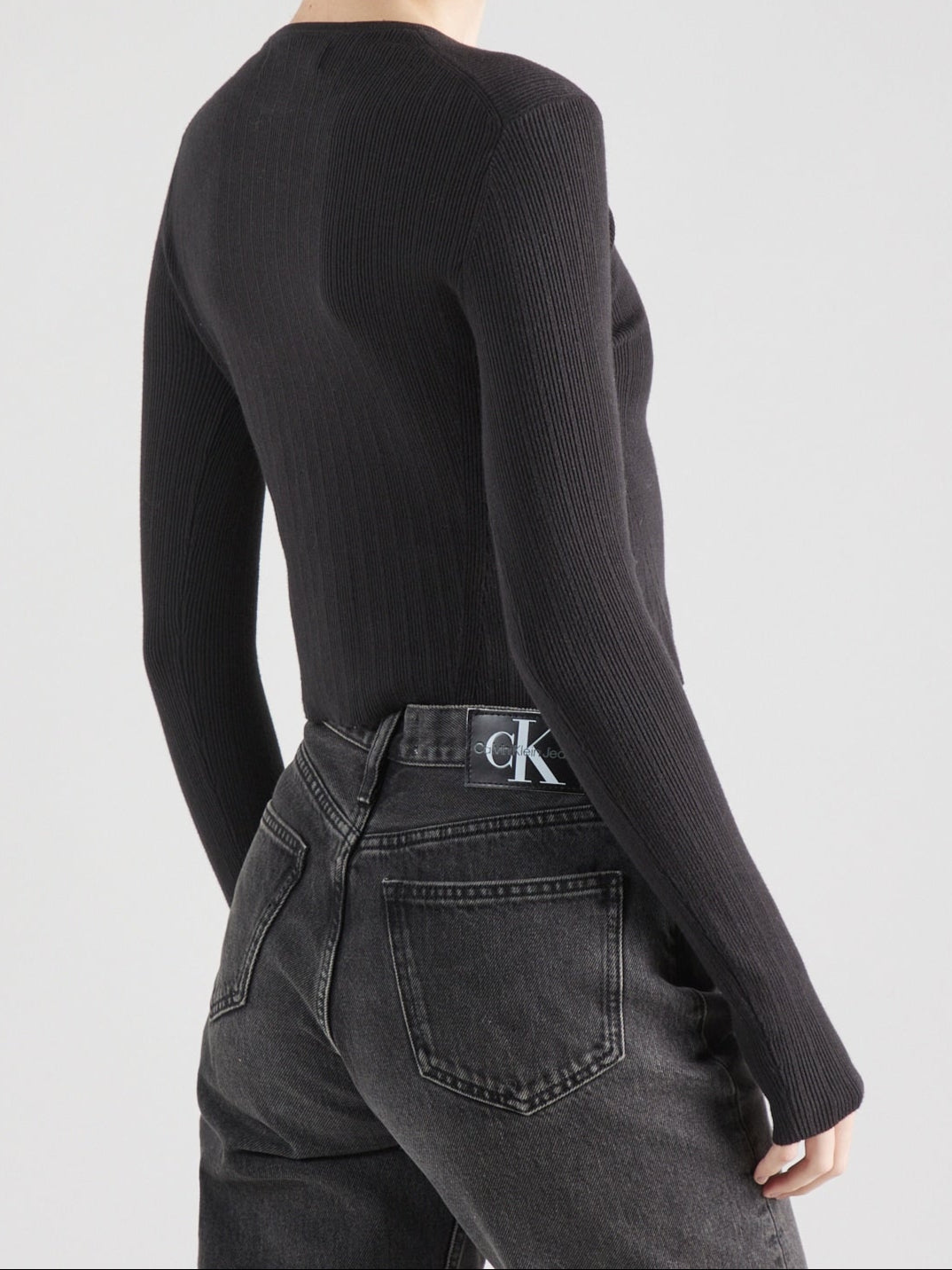 Calvin Klein Slim Fit Trui – Zwart – Dames