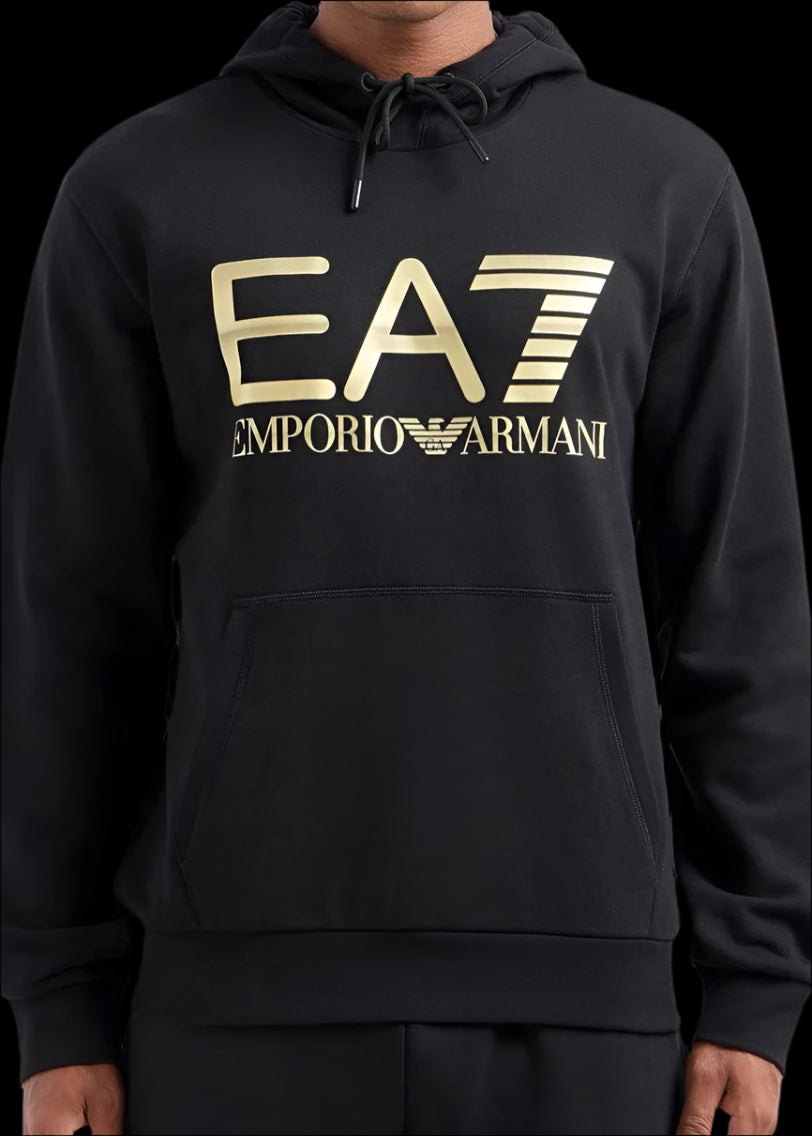 Emporio Armani EA7 Hoodie – Zwart – Heren