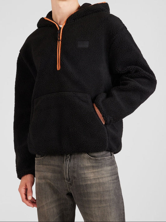 Calvin Klein Half Zip Hoodie – Black – Men