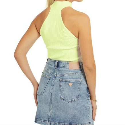 Guess Tanktop Crisscross-hals – Geel/Groen – Dames